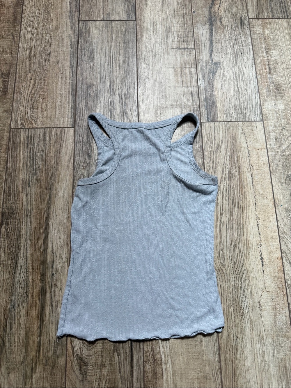 Heart & Hips Light Gray Ribbed Racerback Tank - Picture 2 of 2